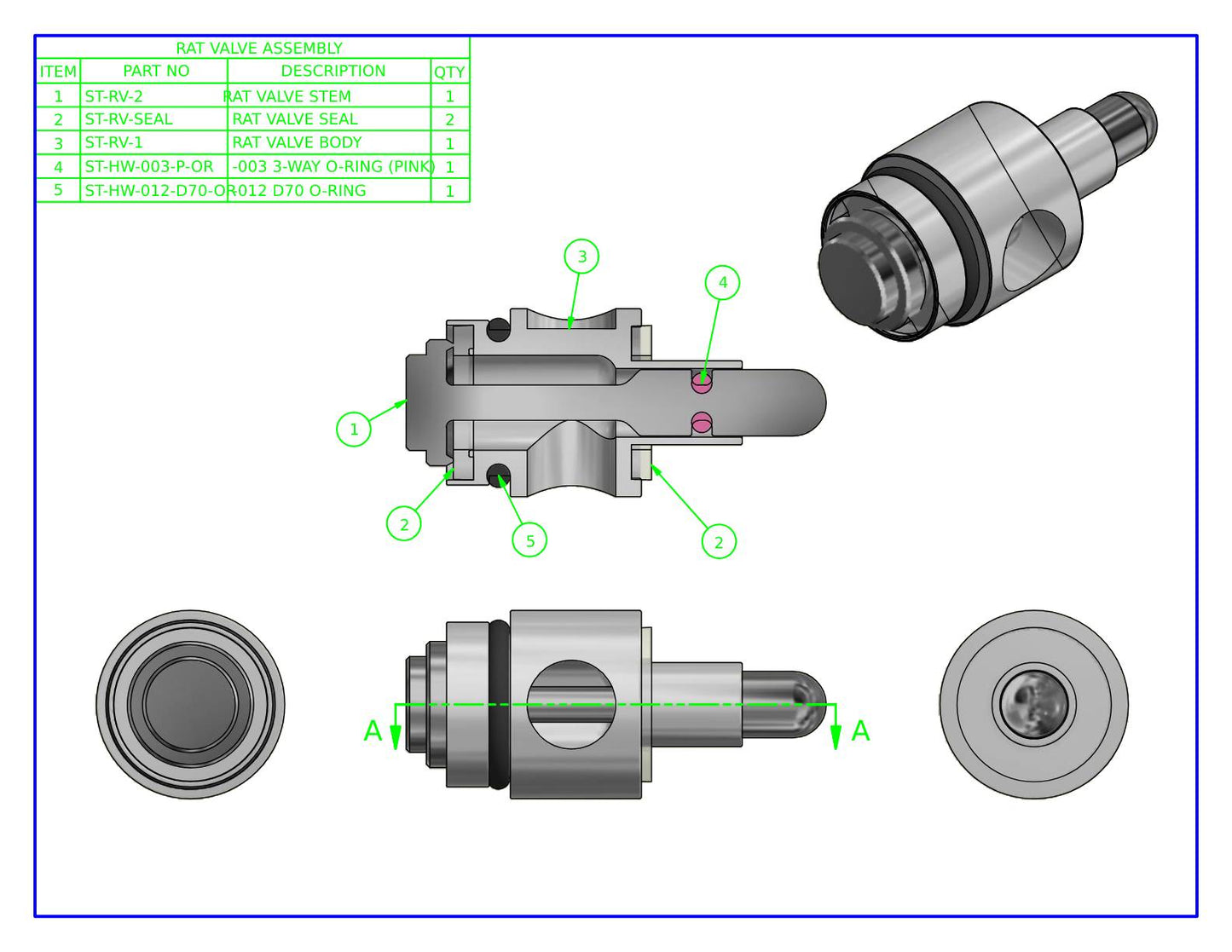 Lower Tube Internals Kit